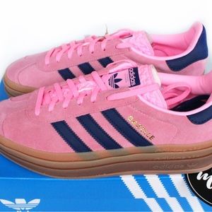 PINK PLATFORM ADIDAS GAZELLE SIZE 10 BRAND NEW